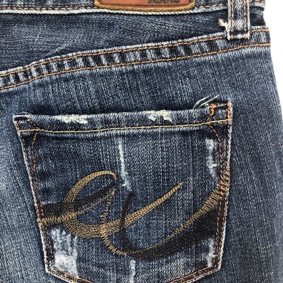Awesome Express Distressed Eva Boot Leg Jeans size 2! - Picture 7 of 16